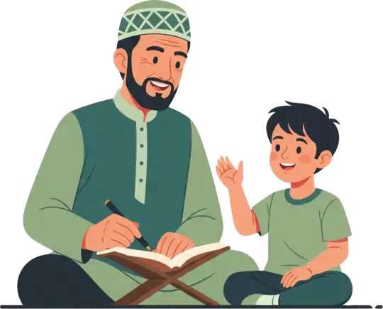 Teacher with student